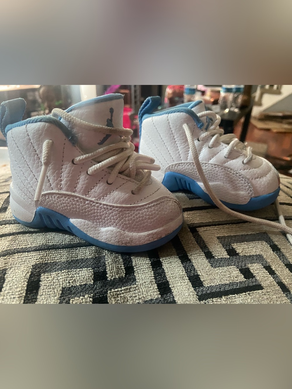 infant-sized Air Jordan 12 Retro TD "Melo" / University Blue sneakers size 4c